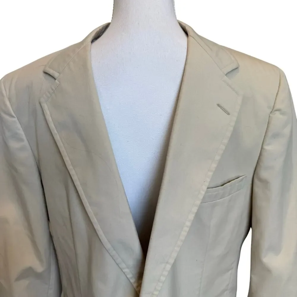Vintage Gokeys Men's Blazer Size ? Tan Washable Classic Pockets Made in USA