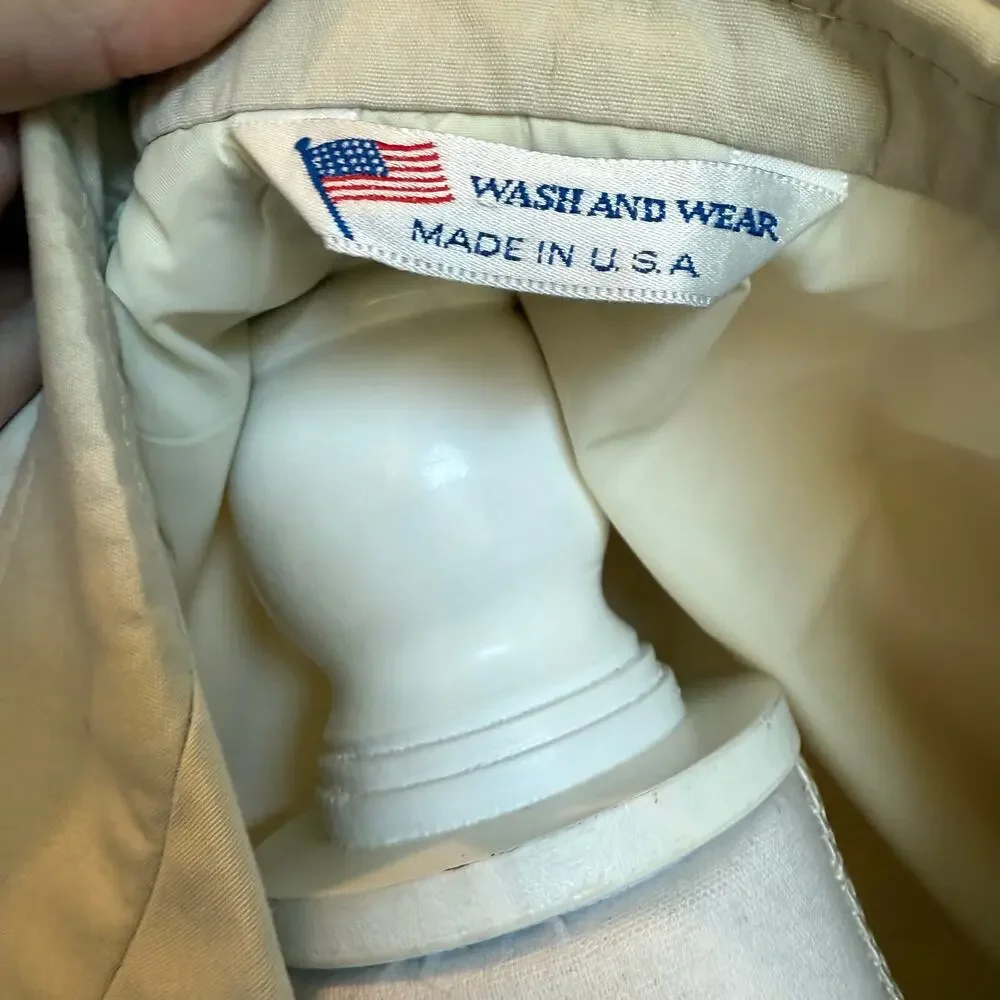 Vintage Gokeys Men's Blazer Size ? Tan Washable Classic Pockets Made in USA