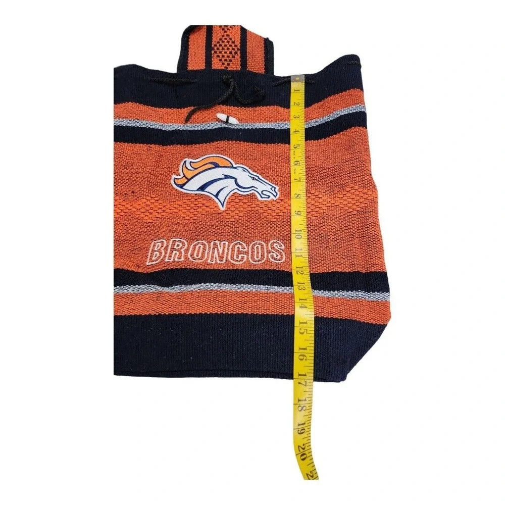 NFL Denver Broncos Backpack Bag Orange Embroidered Logo Beachy‎ Boho Football