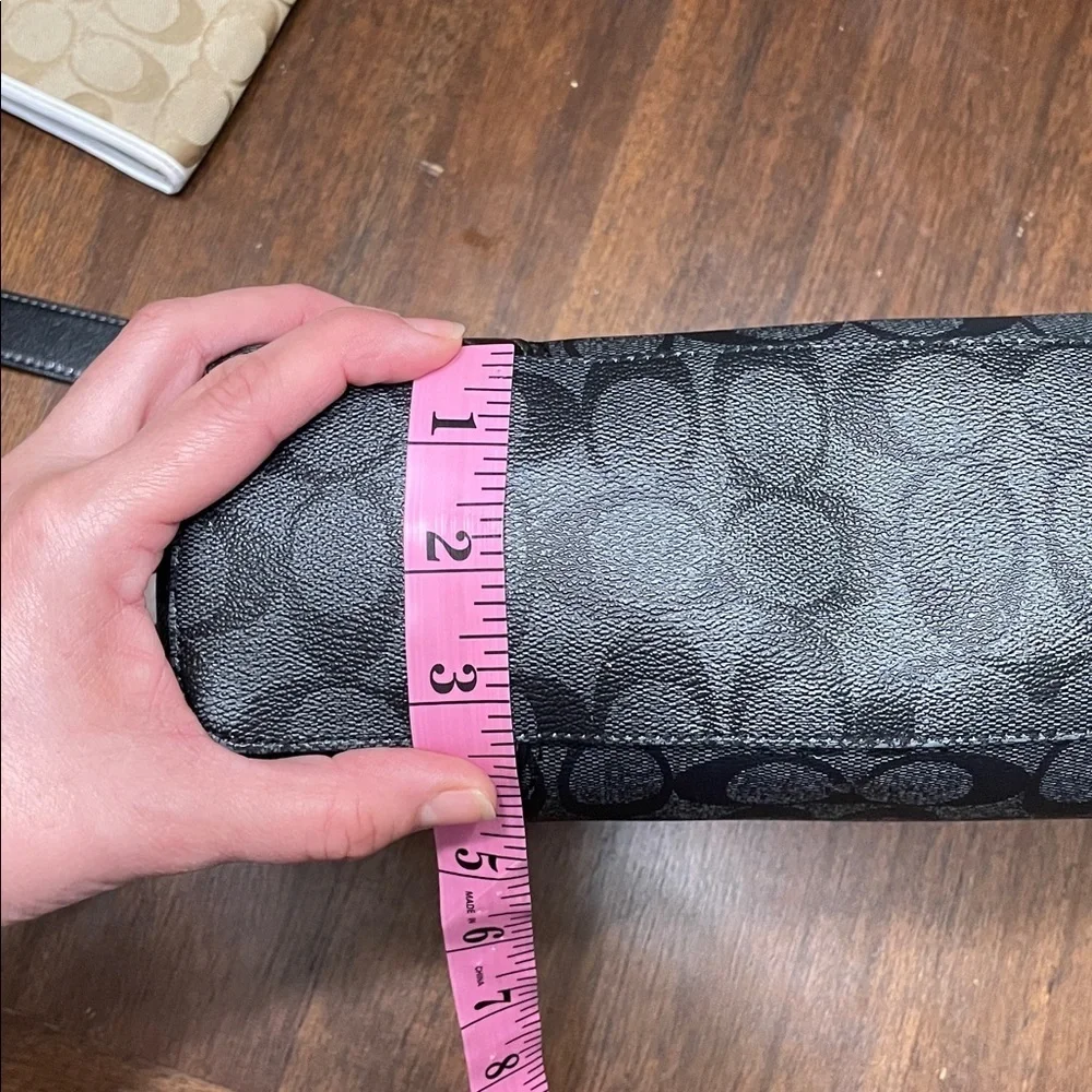 Coach Black Signature Heritage Shoulder Bag