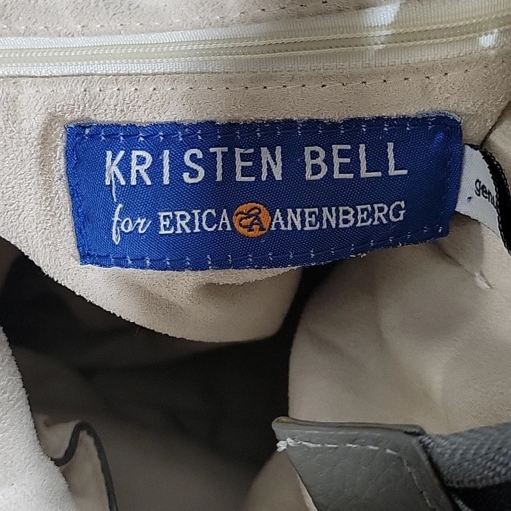 Kristen Bell for Erica Anenberg Gray Pebble Leather Tote Bag