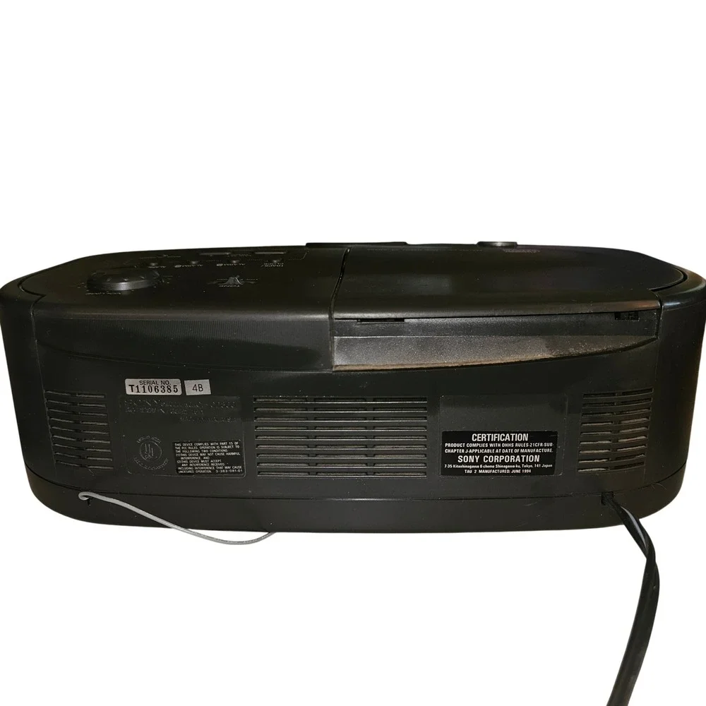 Sony ICF-CD800 Dream Machine CD Clock Radio AM FM Dual Alarm Vintage 1994 Black