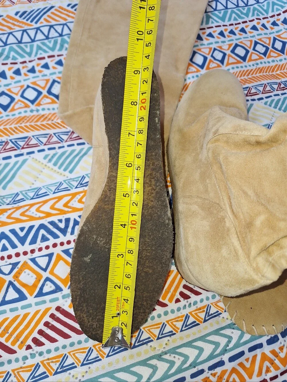 Michele Negri Suede Whipstitch Wedge Over The Knee OTK Sock Boots UK 3.5 US 6