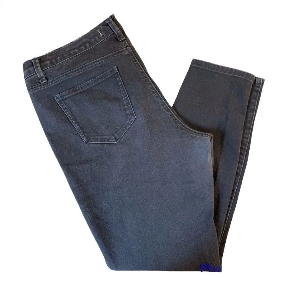 Vintage America Matchstick Nine West Skinny High waist black jeans size 14