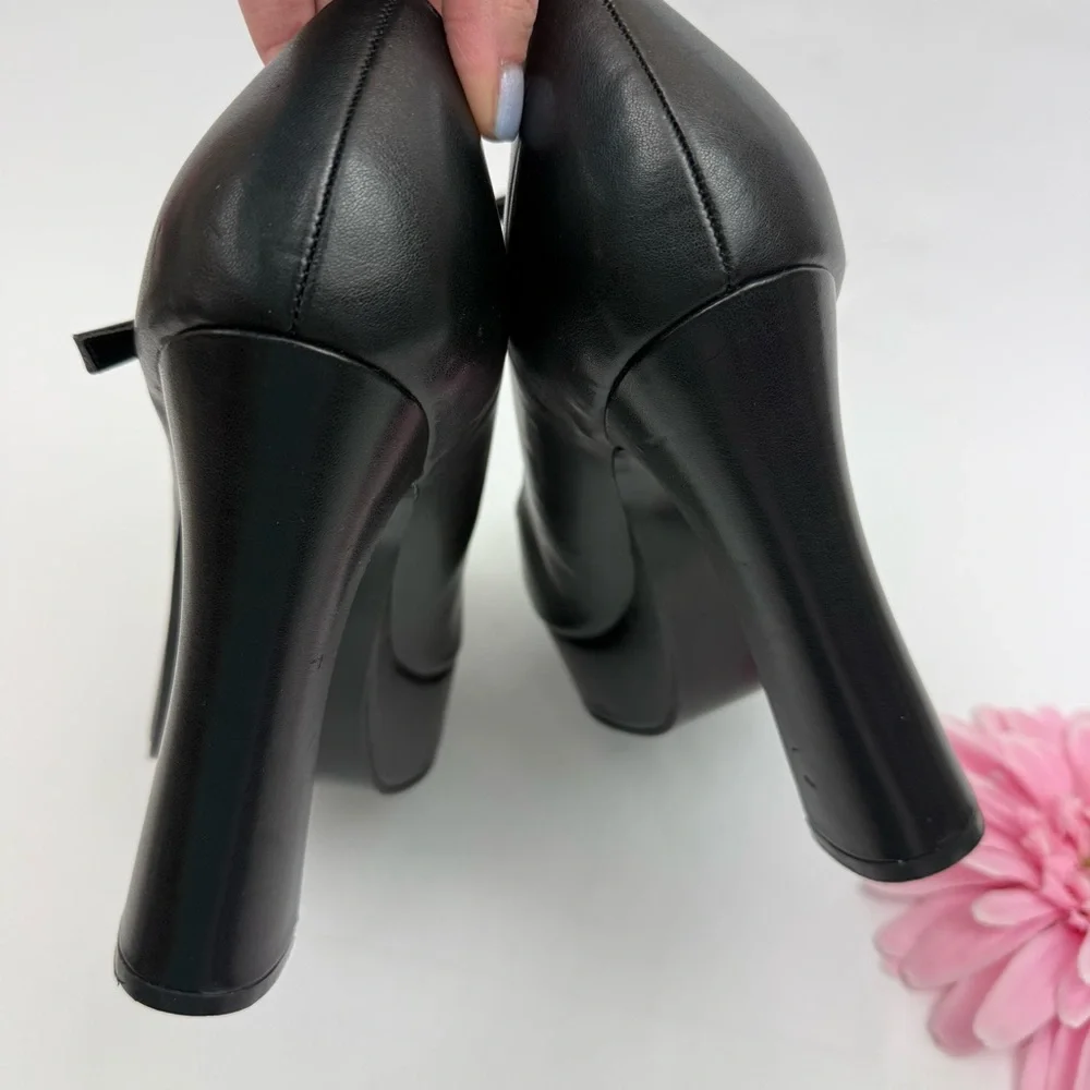 Demonia Dolly-50 Mary Jane Platform Heels Black Vegan Leather Goth Grunge Punk