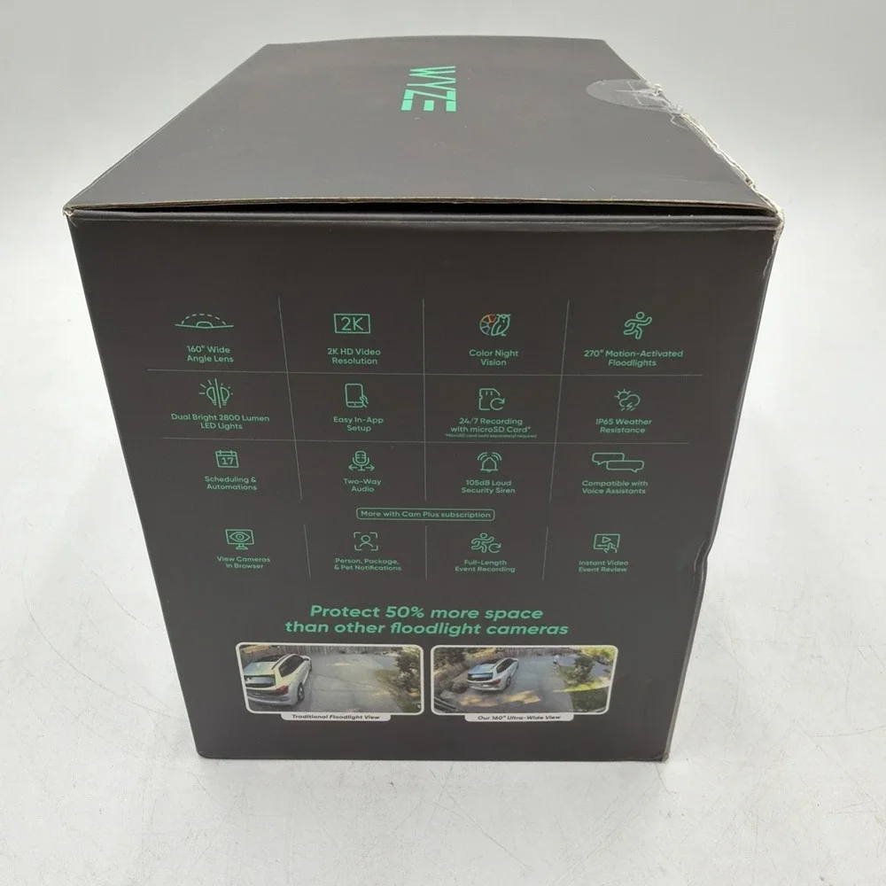 Wyze Cam Floodlight V2 Motion-Activated 2K HD Color Night Vision Camera