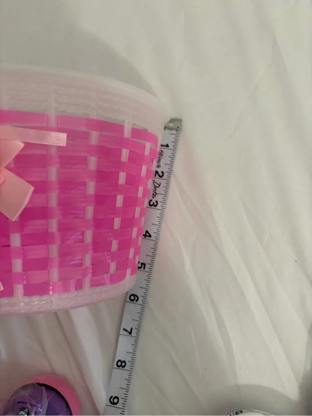 Bike Basket Pink Set w Handlebar Streamers, Daisy Bell & Pinwheel Bicycle NWOT
