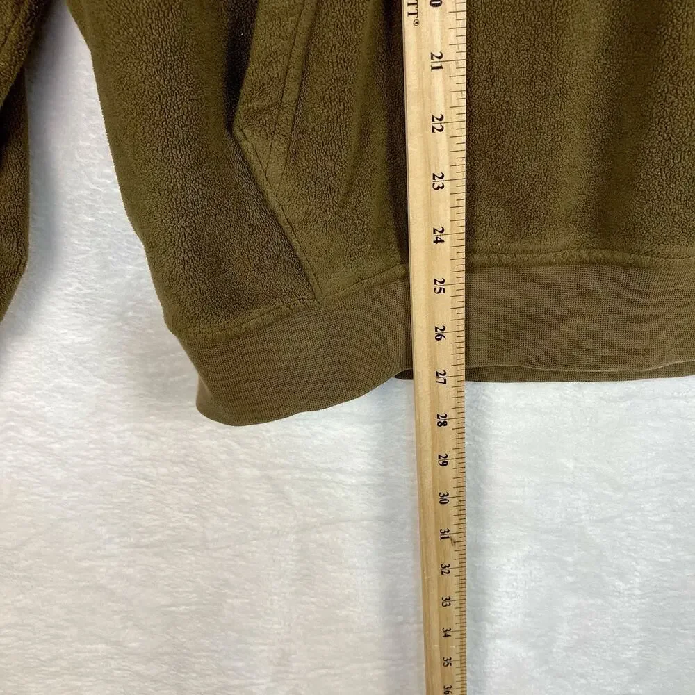 VTG Air Jordan Hoodie Men L Brown Fleece Embossed Pullover Heavyweight Fuzzy