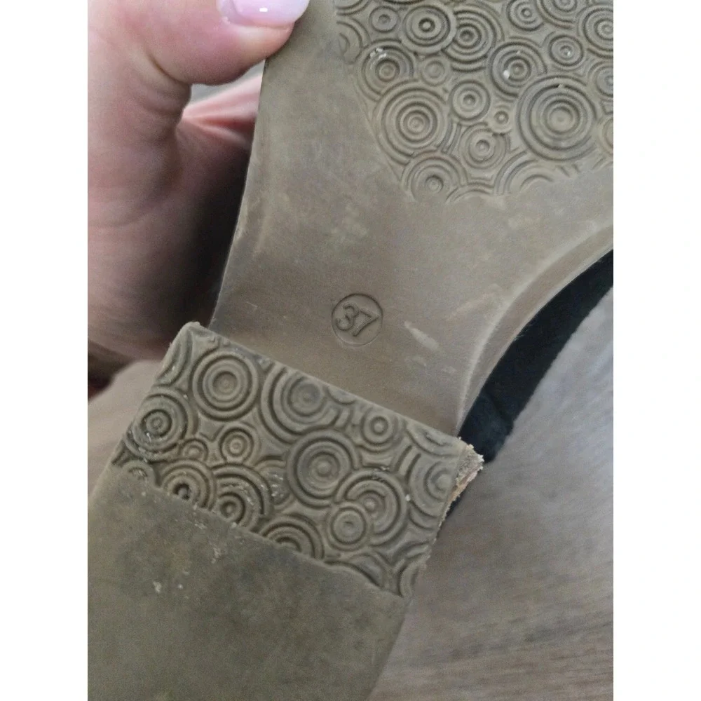 Eric Michael 37 Suede Star Ankle Boots Western Booties Stacked Block Heel
