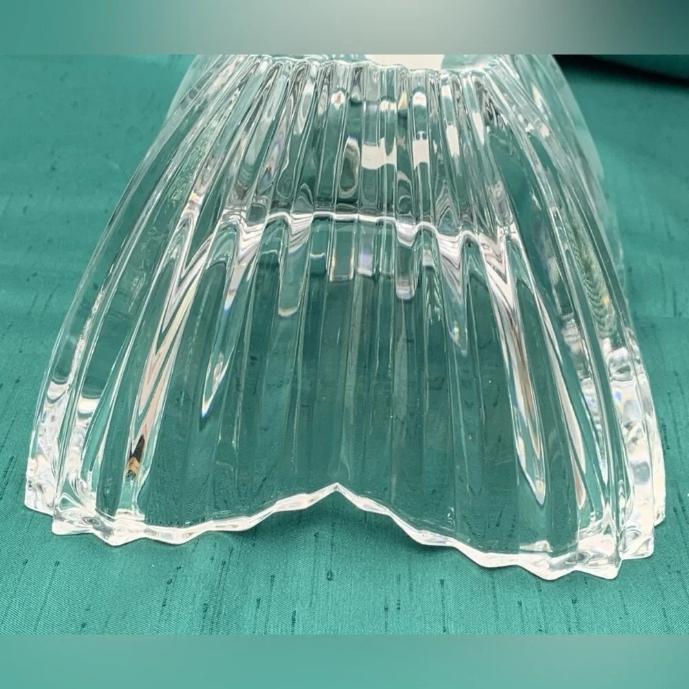 Vintage Crystal Glassware Mikasa Lydia Tulip Dish Elegant Home Decor Clear Glass