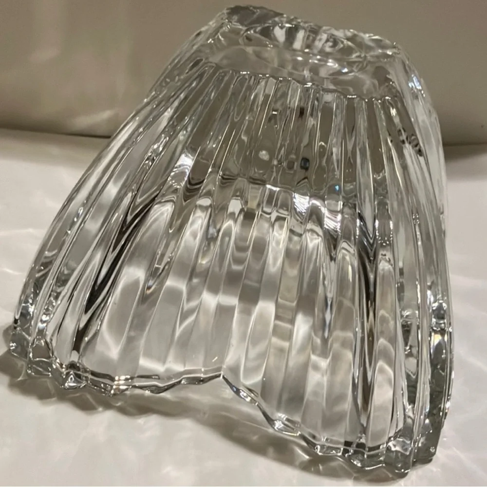 Vintage Crystal Glassware Mikasa Lydia Tulip Dish Elegant Home Decor Clear Glass