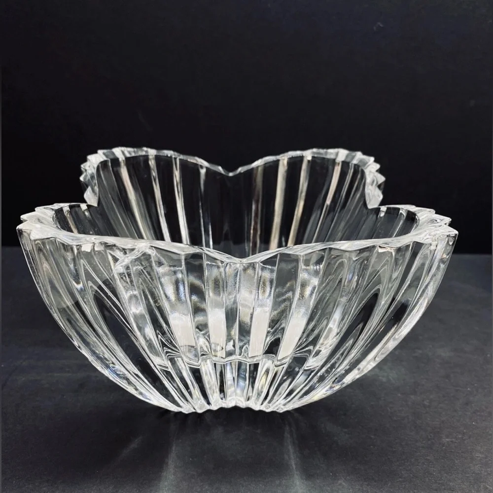 Vintage Crystal Glassware Mikasa Lydia Tulip Dish Elegant Home Decor Clear Glass