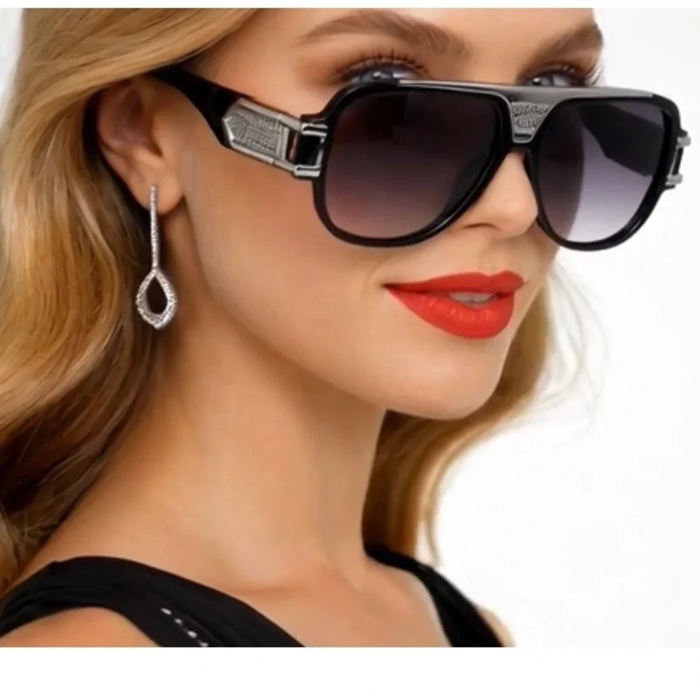 Women Sunglasses Disco Party Y2K Cyber Futuristic Celebrity Style Summer Fashion