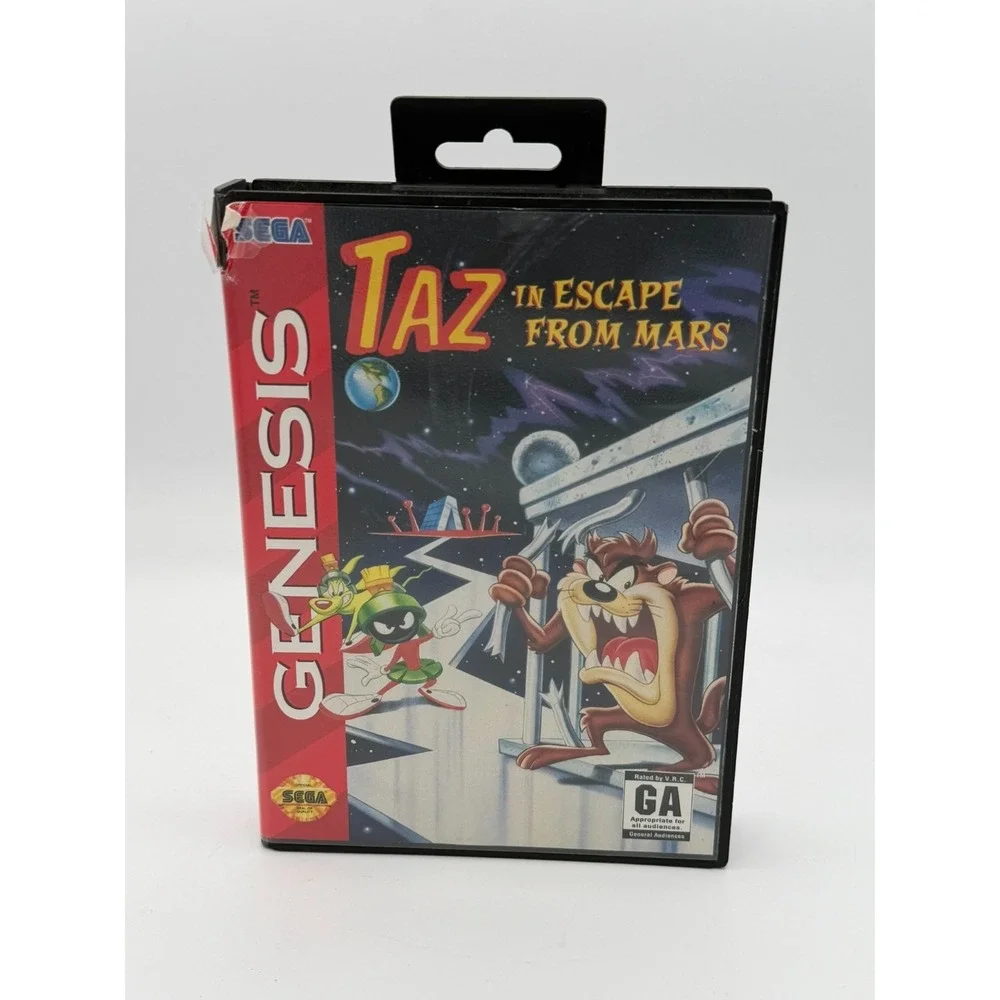 Taz in Escape from Mars Sega Genesis CIB Case Manual Cart Tested Working