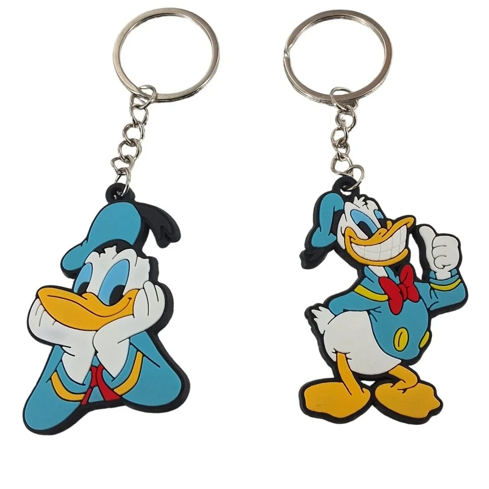 Disney Donald Duck Rubber Keychain Fob Charms | Set of‎ 2