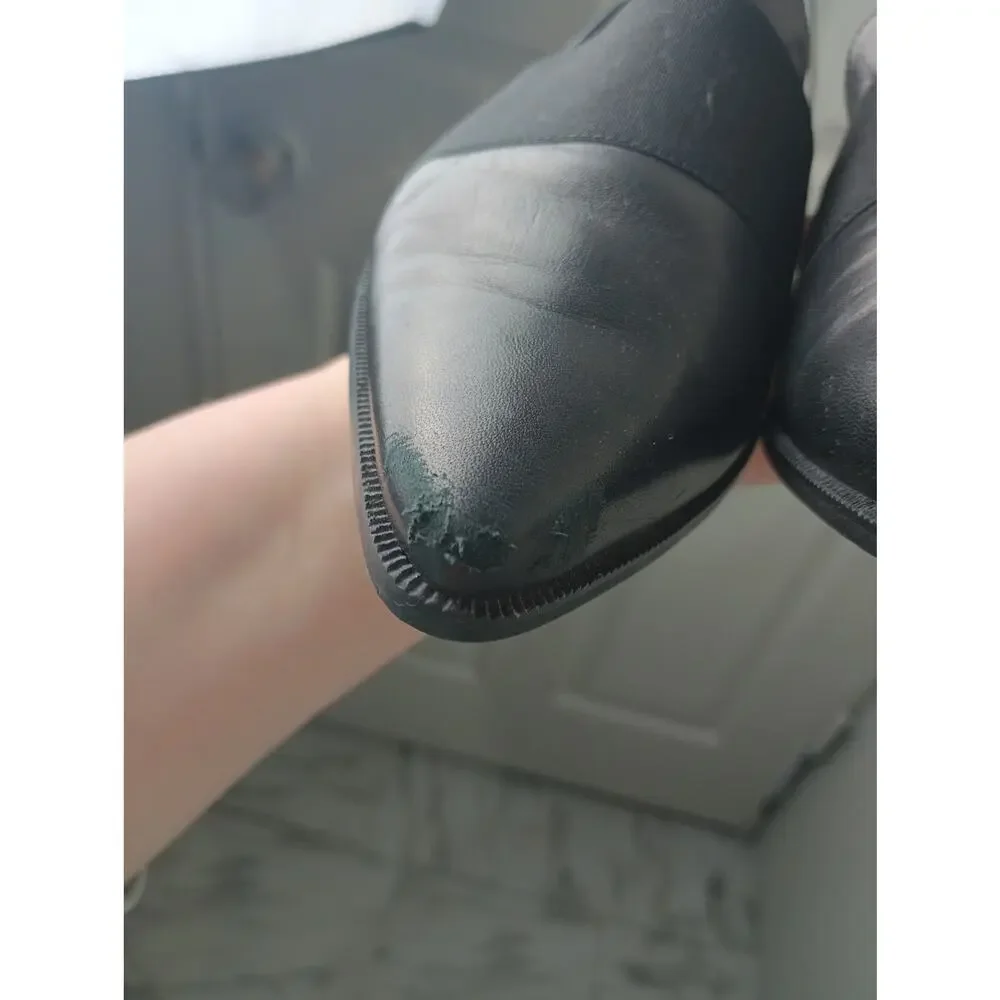 Stuart Weitzman Leather‎ Grosgrain Band Pointed Toe Loafers Flats 8.5 * Flawed