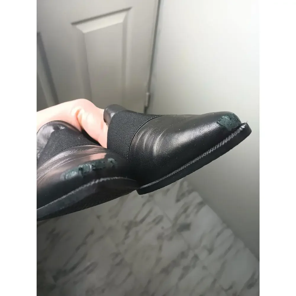Stuart Weitzman Leather‎ Grosgrain Band Pointed Toe Loafers Flats 8.5 * Flawed