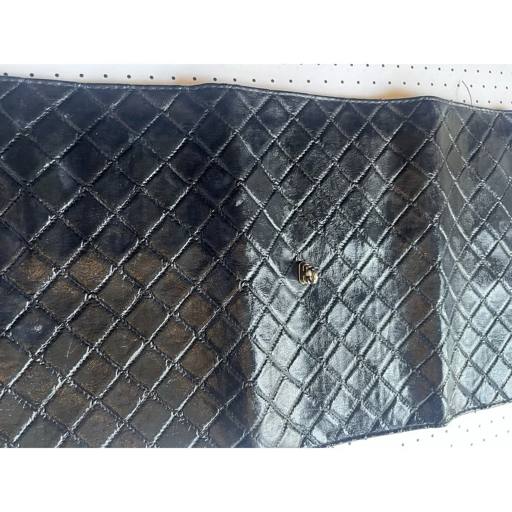 gbh Cosmetics Quilted Makeup Brush Roll Black Faux Leather Case