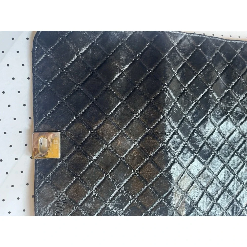 gbh Cosmetics Quilted Makeup Brush Roll Black Faux Leather Case