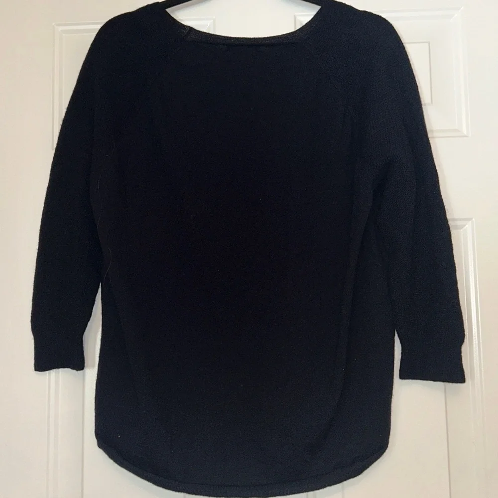 J. Crew Merino Wool Knit Pullover Sweater XL Blue Lightweight Minimalist Classic