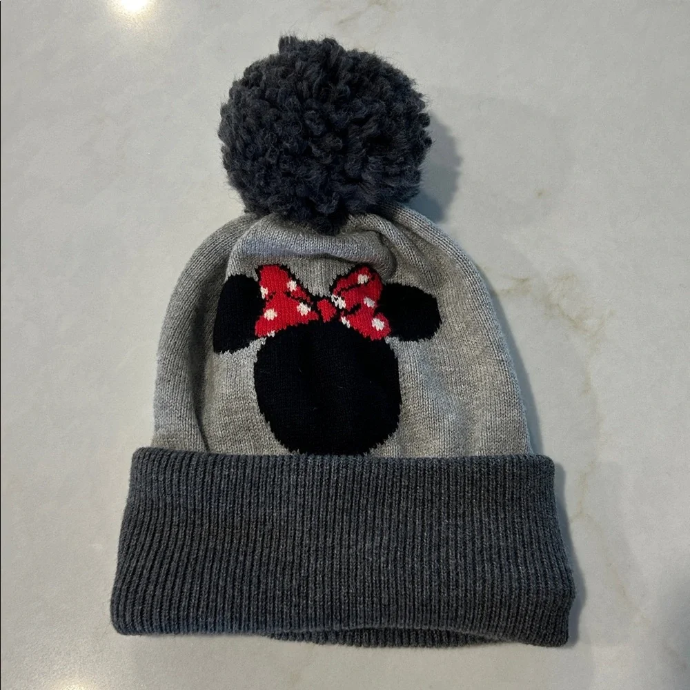 NWOT Girl's Disney GAP Minnie Mouse Gray Winter‎ Hat Cap Beanie S/M