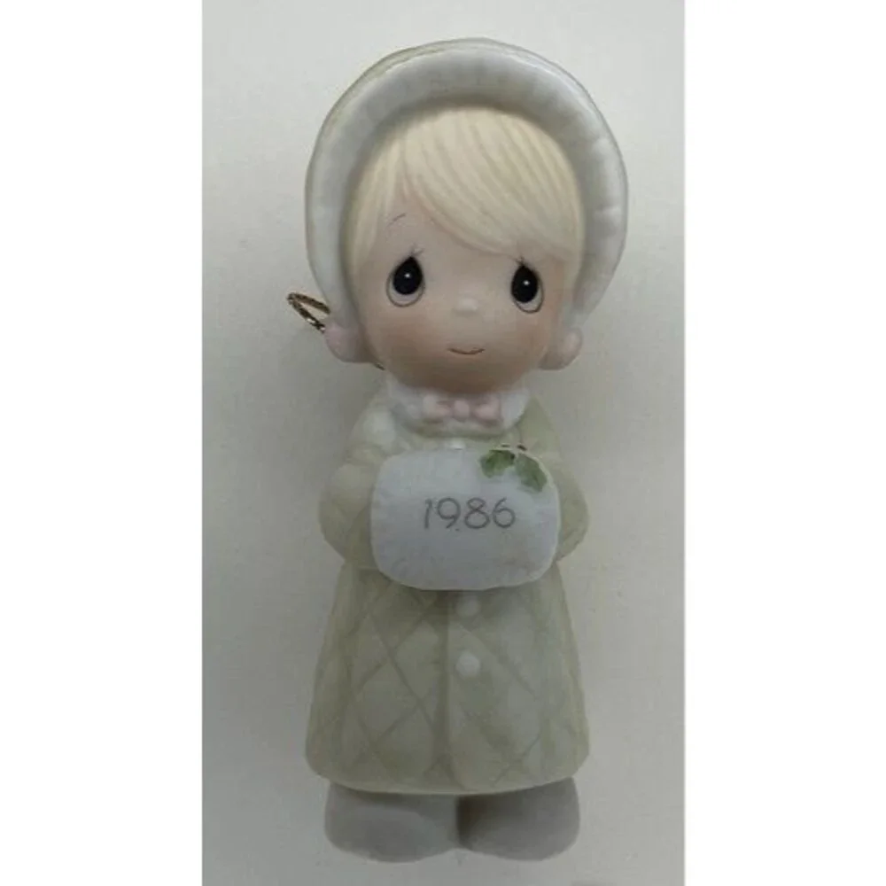 VTG 86s NWB Precious‎ Moments Christmas Ornament Wishing You A Cozy Christmas 3