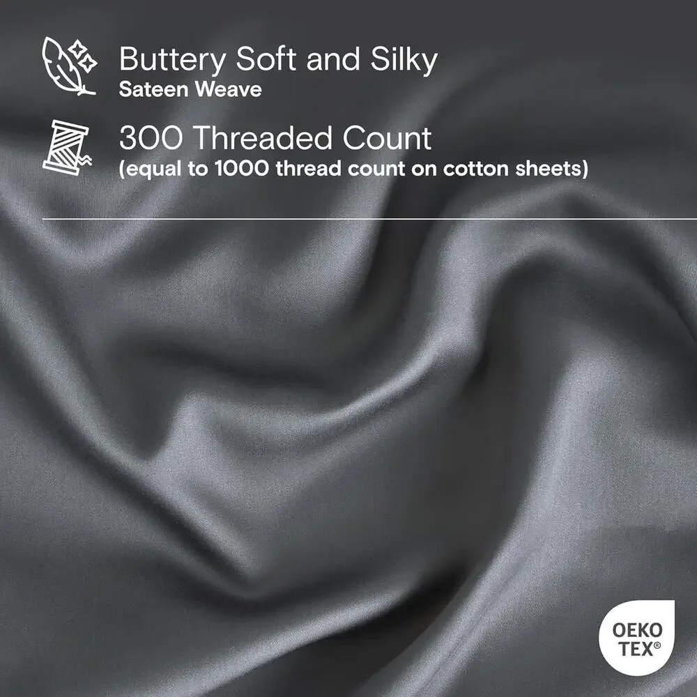 NWT DOZ by Sijo Duvet Cover 3 PC Set w/2 Shams Storm Gray King/Cali King