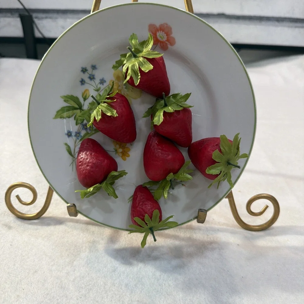 Artifi Strawberries Display Kitchen Decor Vintage Plate Wall Hanging W/hook 3