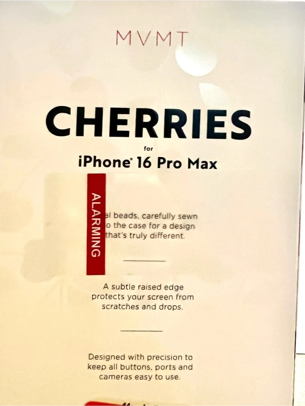 NEW CHERRIES Jeweled Beaded iPhone Cover Bling 16 Pro max 16 MVMT Limited edit.