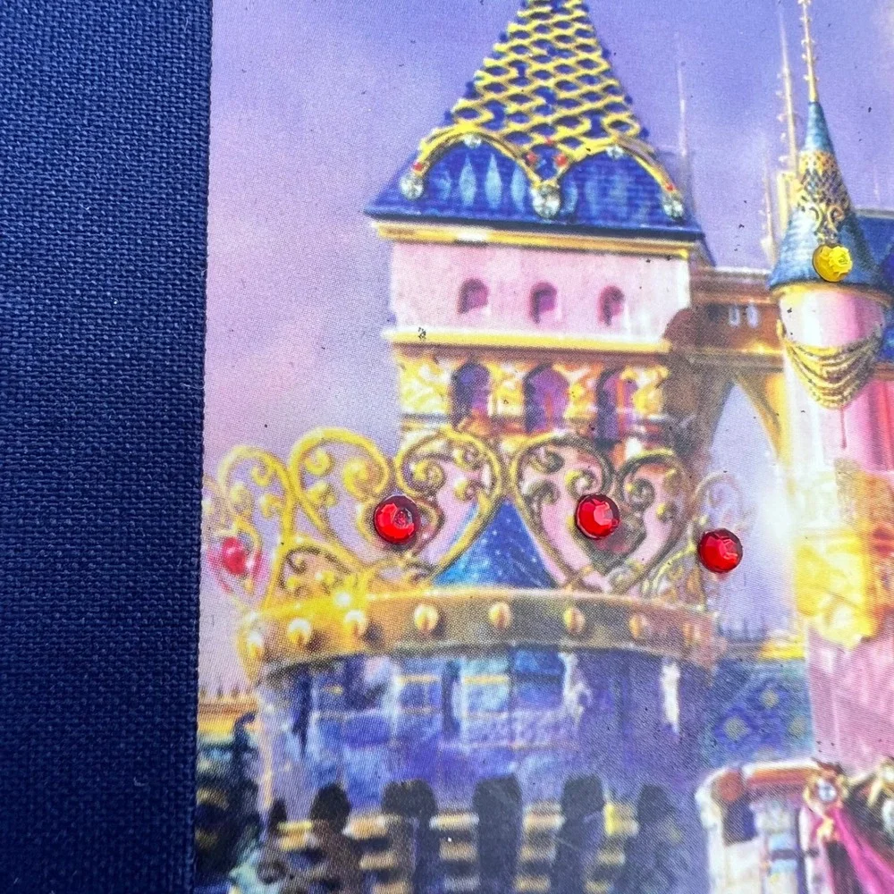 Disney Castle Bejewelled Journal‎ 50th Anniversary Disneyland Blue Navy Notebook