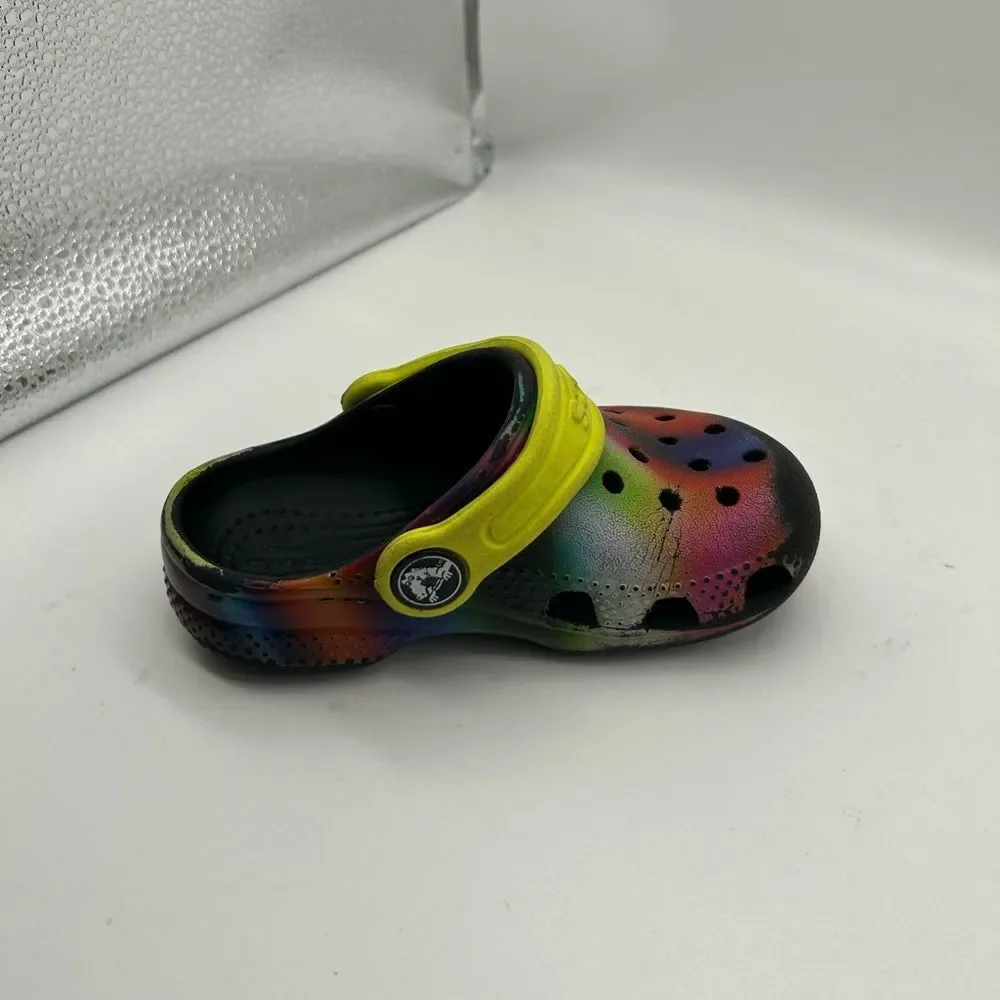 Crocs Kids Multicolor Slip-on Clogs with Yellow Strap