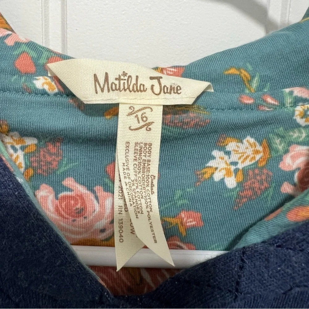 Matilda Jane Girl’s Just Imagine Terry Hooded Lined Jacket Size 16