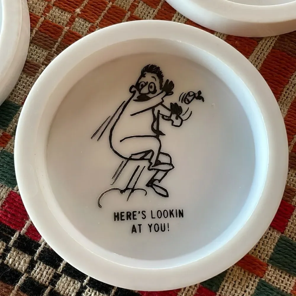 Vintage Novelty Party Coasters, Set of 6