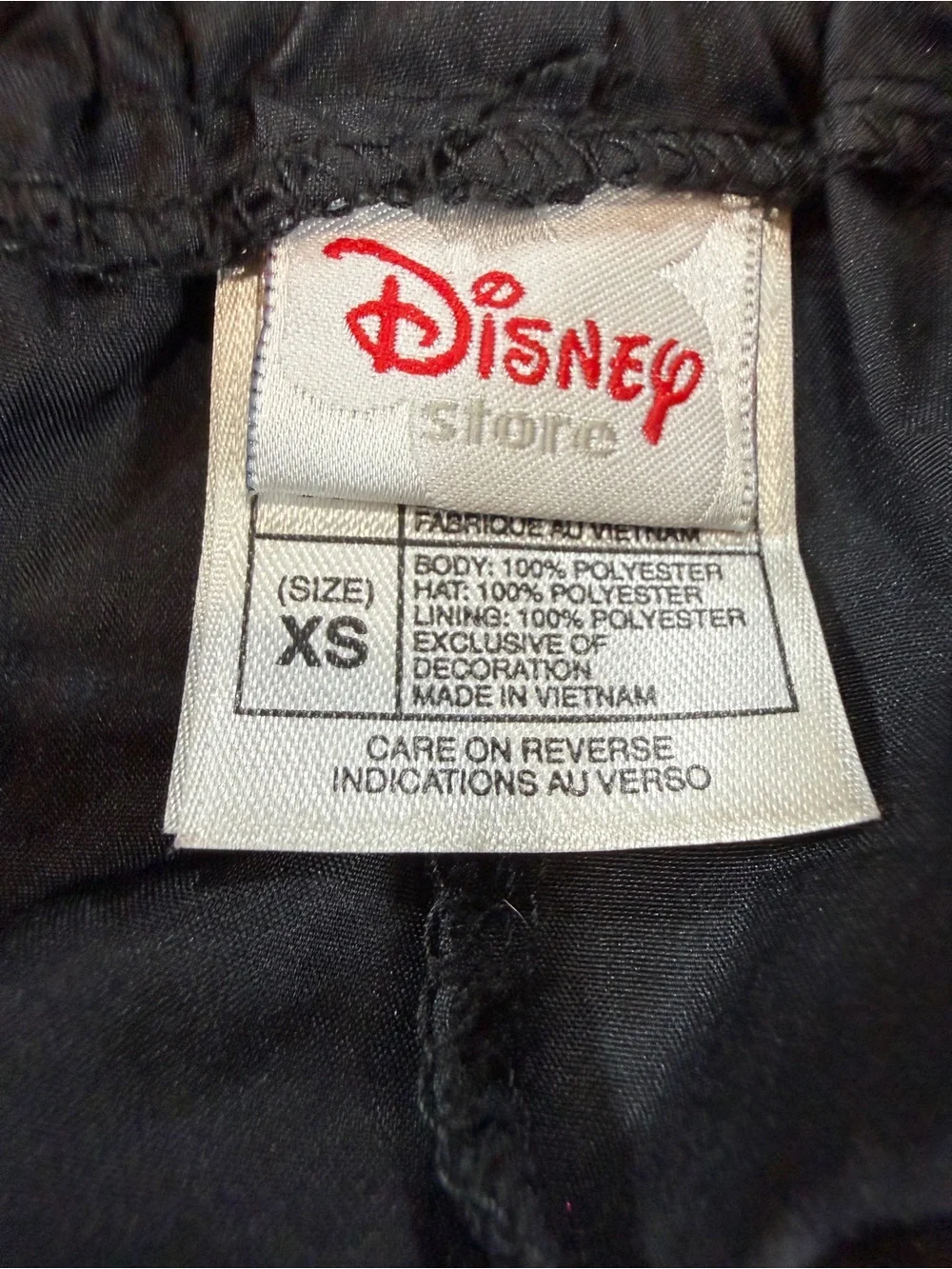 Disney Mickey Mouse Black & Yellow Firefighter Costume with Hat Sz XS
