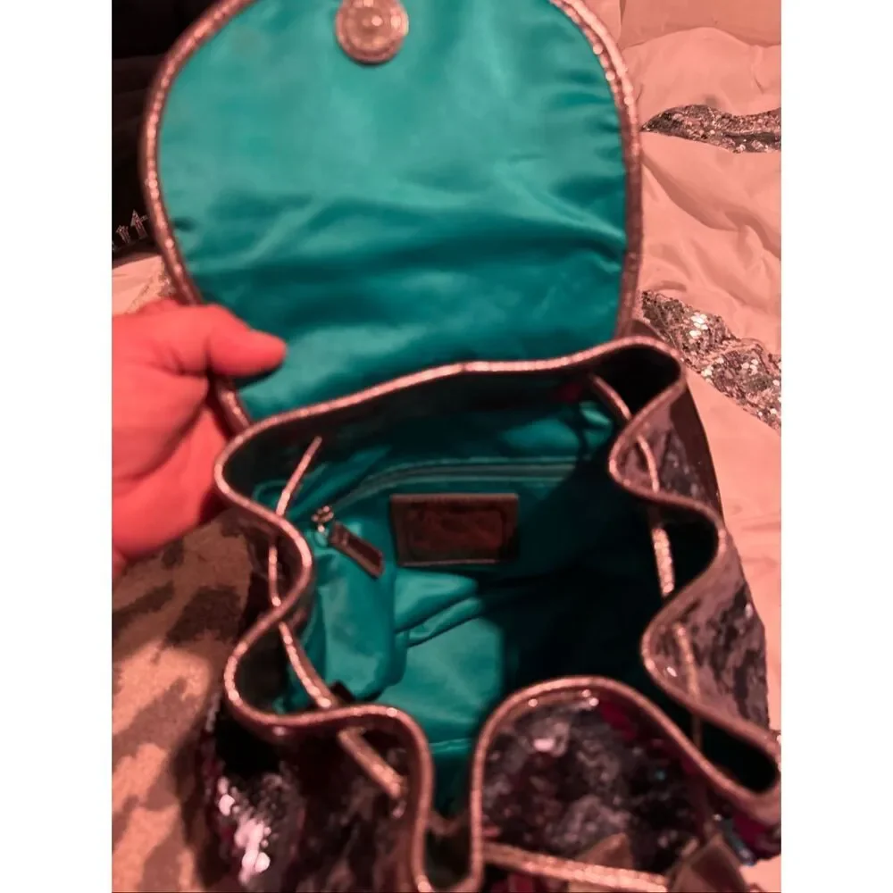 Coach vintage spotlight blue sequin Backpack minibag shoulder bag Y2K VTG