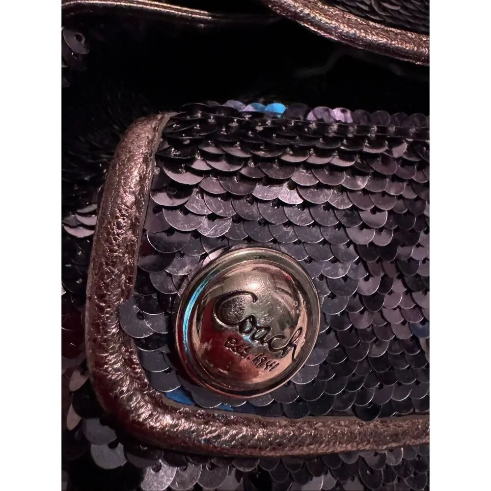Coach vintage spotlight blue sequin Backpack minibag shoulder bag Y2K VTG