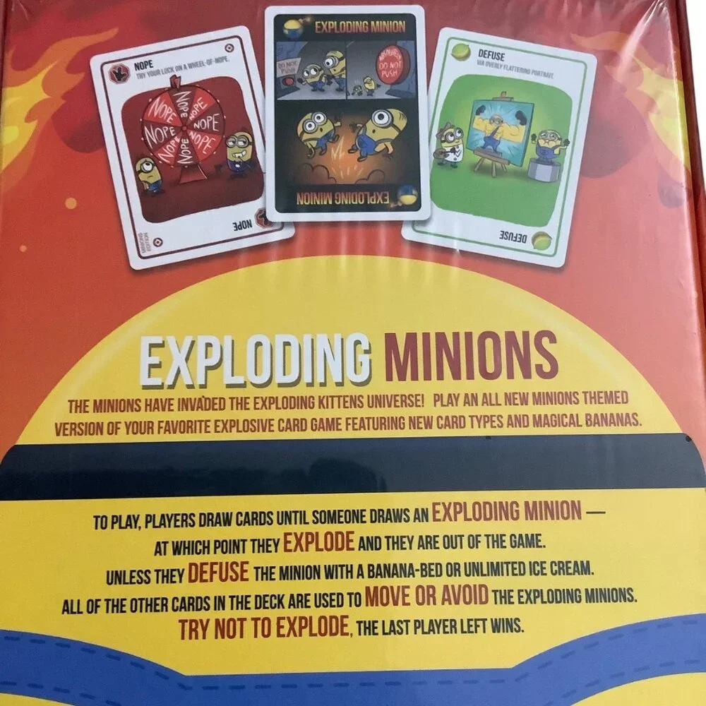 Exploding Minions Card Game Age 7+ 2-5‎ Players Family Friendly Fun Strategy New