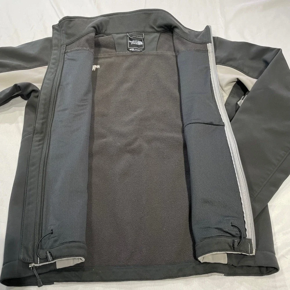 The North Face Apex Bionic Softshell Jacket Mens Small Grey Charcoal AMVY T183
