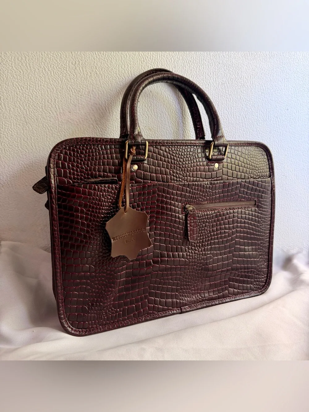 REONN DARLING Laptop Genuine Leather Bag 15 Inch Briefcase for Men | NEW