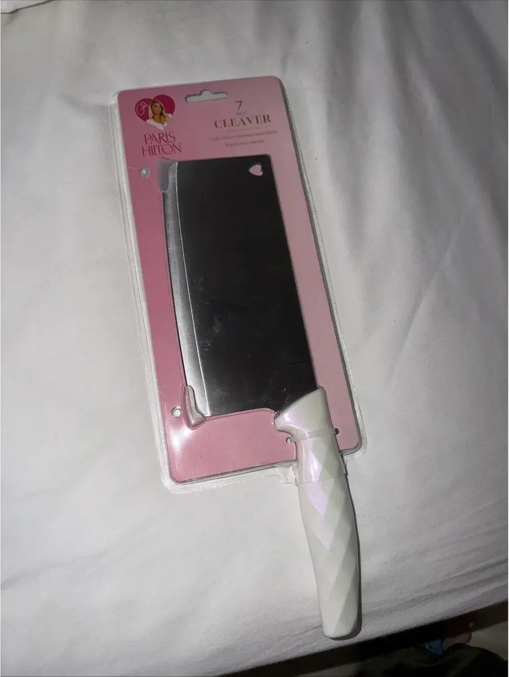 Paris Hilton carbon Stainless Steel Cleaver Knife 7in