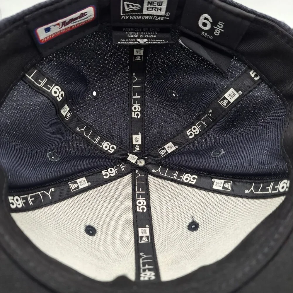 Boston Red Sox Hat Mens Navy Red 6 5/8 Fitted 59Fifty Cap New Era MLB Baseball
