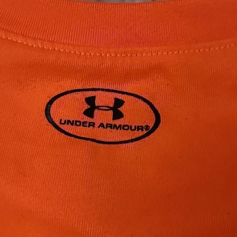 Under Armour Neon Orange Superman Athletic Jersey Short Sleeve Shirt Boys 2T