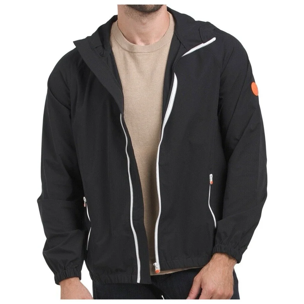 SWIMS Men's Large Tarifa Windbreaker‎ Lightweight Jacket Raincoat Black NWT $275