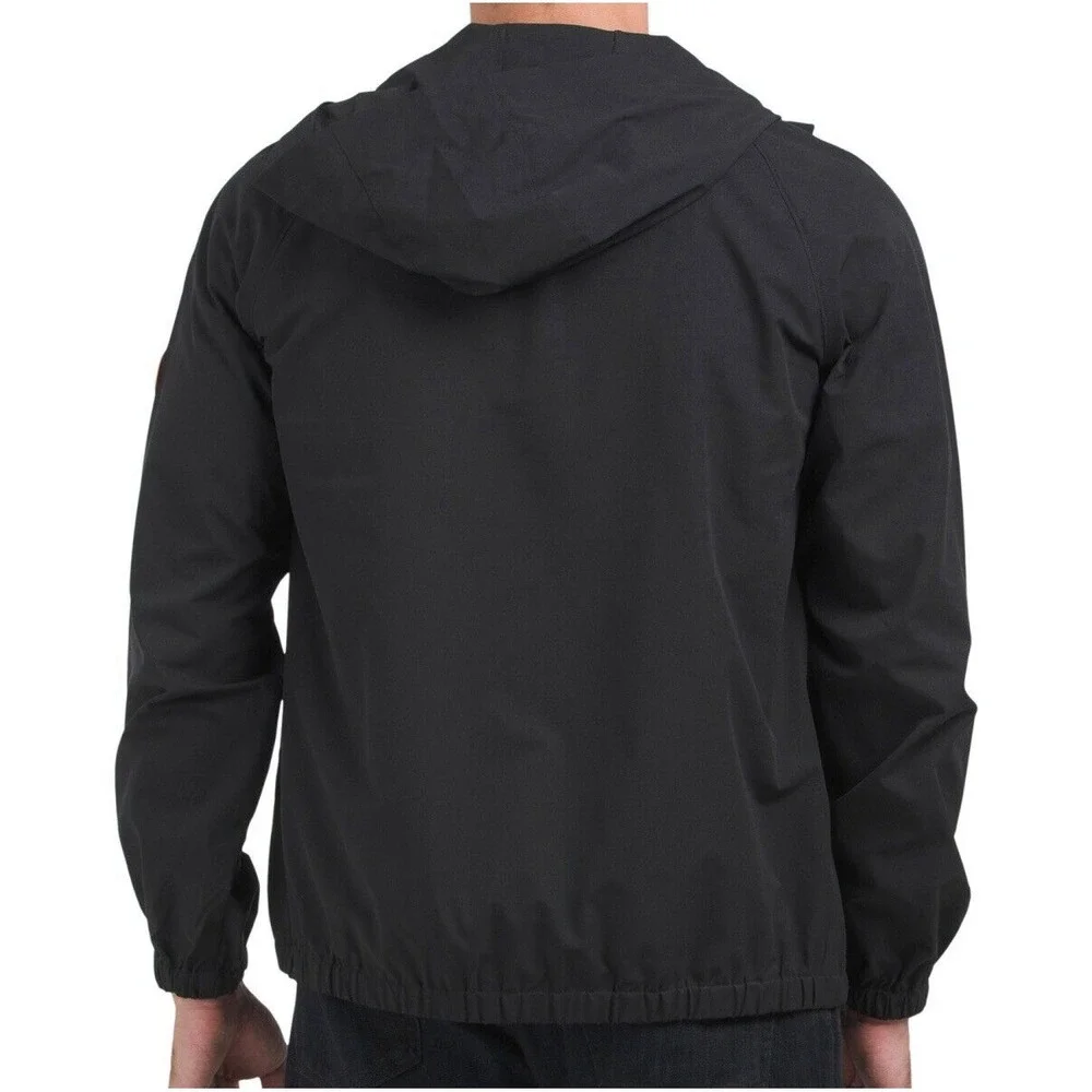 SWIMS Men's Large Tarifa Windbreaker‎ Lightweight Jacket Raincoat Black NWT $275