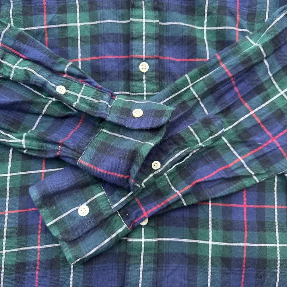 Polo Ralph Lauren Mens Shirt Small Classic Fit Plaid Button Down Cotton