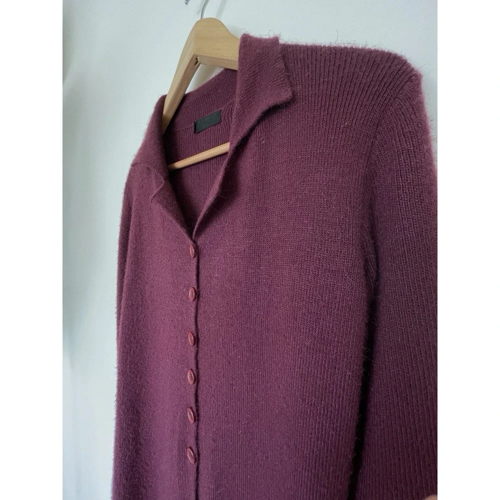 Inca Textiles Baby Alpaca Long Cardigan Duster S/M Wine Soft Luxury NO SIZE TAG