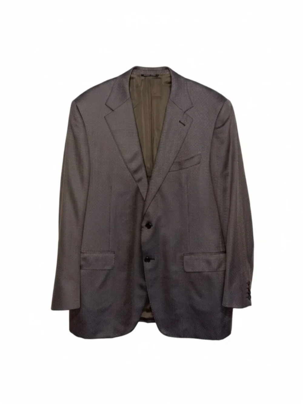 Canali Brown Label Silk Wool Sport Coat Brown Sheen Italy Luxury Blazer Men’s 44