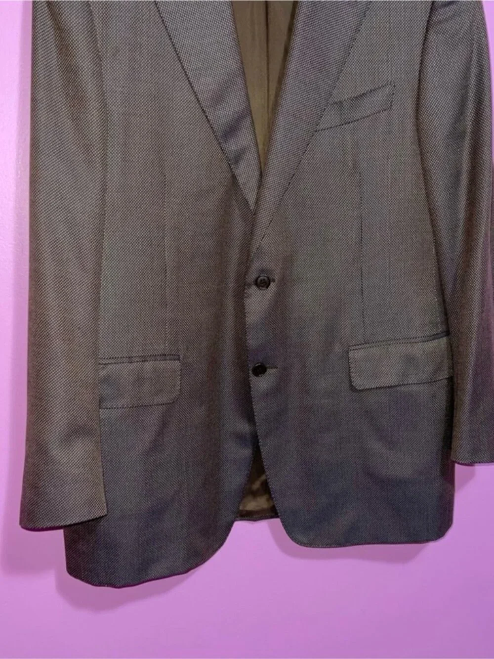 Canali Brown Label Silk Wool Sport Coat Brown Sheen Italy Luxury Blazer Men’s 44