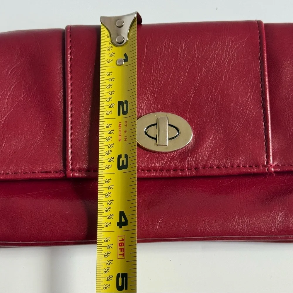 Elegant Red Soft Clutch Wallet Hand Purse
