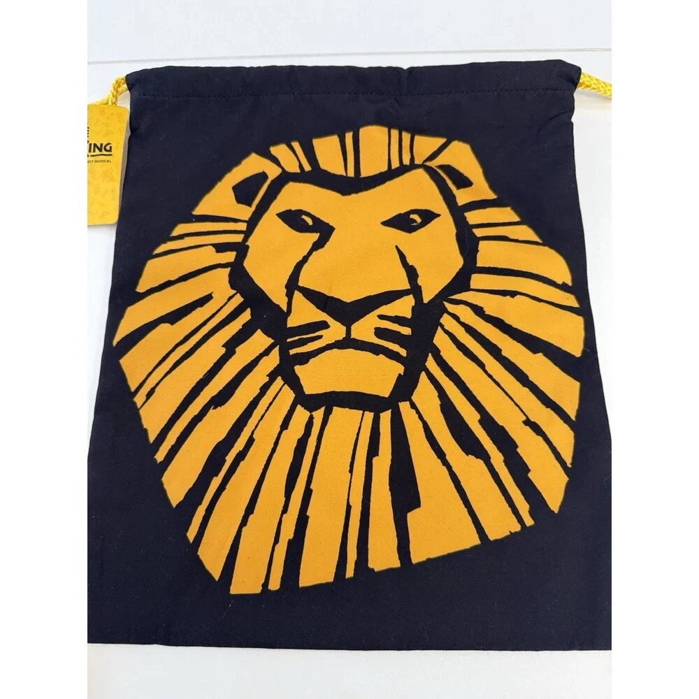 Lion King Broadway Musical Disney Drawstring Cinch Bag Tote Backpack NWT